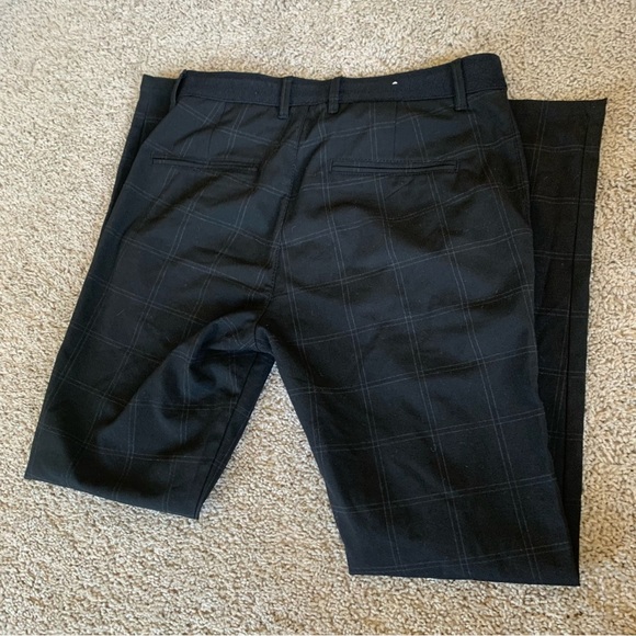 Zara Black Window Pane Check Patterned Dress Pants Size Small - Picture 7 of 7